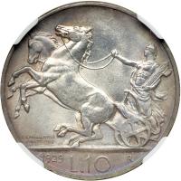 Italy. 10 Lire, 1929-R. NGC MS62 - 2