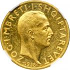 Albania. Prova 50 Franga Ari, 1938-R. NGC AU