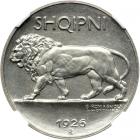 Albania. Prova &frac14; Lek, 1926-R. NGC MS65