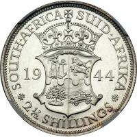South Africa. Silver Proof Set: 2&frac12;, 2, and 1 Shillings, Sixpence and Threepence, 1944. NGC PF62 - 2