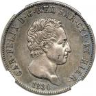 Italian States - Sardinia. 5 Lire, 1830-P. NGC EF40
