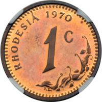 Rhodesia. Cent, 1970. NGC PF65 - 2