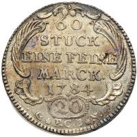 German States - Frankfurt am Main. 20 Kreuzer, 1784 G PCB N. EF-AU - 2