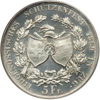 Switzerland. 5 Francs, 1869. ANACS MS61 - 2