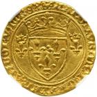 France. Ecu d'or neuf a la couronne, ND. NGC AU55