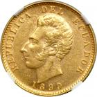 Ecuador. 10 Sucres, 1899-JM (Birmingham). NGC AU55