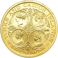 Turks & Caicos. 100 Crowns, 1976. BU - 2