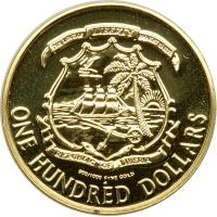 Liberia. 100 Dollars, 1977. BU - 2