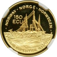 Norway. 150 Ecu, 1993. NGC PF68 - 2