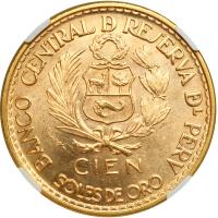 Peru. 100 Soles, 1965. NGC MS64 - 2