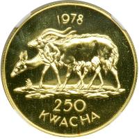 Malawi. 250 Kwacha, 1978. NGC MS67 - 2