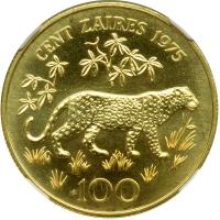 Zaire. 100 Zaires, 1975. NGC MS68 - 2