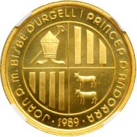 Andorra. 100 Diners, 1989. NGC UNC - 2