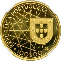 Portugal. 100 Escudos, 1989. NGC PF69 - 2