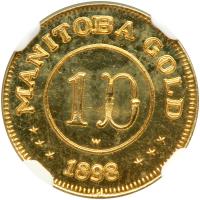 Canada & Provinces - Manitoba. Gold 1Dollar Token, 1898. NGC MS65 - 2