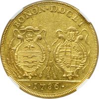 Italian States - Papal/Roman States. 4 Doppia, 1786 (Bologna). NGC AU53 - 2