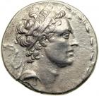 Syria, Seleukid Kingdom. Antiochos IV, 175-164 BC. AR Tetradrachm (16.85 g) minted at Ake-Ptolemais in Palestine. VF
