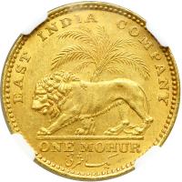 British India. Mohur, 1835-C. NGC AU58 - 2
