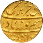 India - Mughal. Mohur, AH.1134/3. NGC MS63