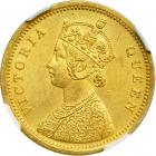British India. Mohur, 1862-C. NGC MS61