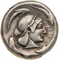 Sicily, Syracuse, c. 480-475 BC. AR Tetradrachm (17.36 g) - 2