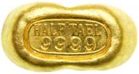 China. Gold &frac12; Tael Sycee, ND. AU - 2
