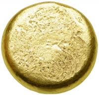 China. Round Gold Ingot, ND. VF - 2