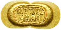 China. Gold 1 Tael Sycee, ND. EF - 2
