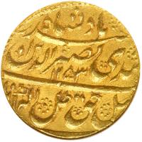 India - Awadh. Gold Ashra (Mohur), AH1253 Year 10. NGC MS62 - 2