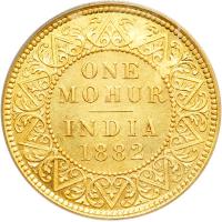 British India. Mohur, 1882-C. PCGS AU55 - 2