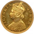 British India. Restrike Gold Mohur, 1862-C. NGC MS64