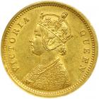 British India. Mohur, 1862-C. NGC MS62