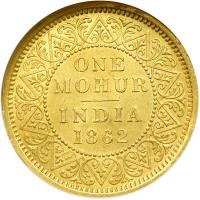British India. Mohur, 1862-C. NGC MS62 - 2