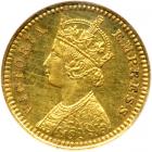 British India. Restrike 2 Annas in gold, 1897-C. NGC MS62