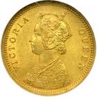 British India. Mohur, 1862-C. NGC MS62