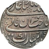 India - Mughal. Rupee, AH1158 Year 28. NGC AU55 - 2