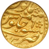 India - Mughal. Mohur, AH117X Year 6. NGC AU58 - 2