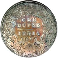 British India. Rupee, 1877-C. NGC MS65 - 2