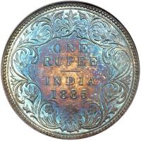 British India. Rupee, 1885-C. NGC MS64 - 2