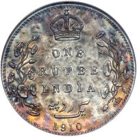 British India. Rupee, 1910-B. NGC MS63 - 2