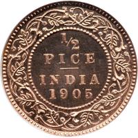 British India. ½ Pice, 1905-C. NGC MS64 - 2