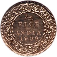 British India. ½ Pice, 1906-C. NGC MS63 - 2