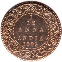 British India. 1/12 Anna, 1905-C. NGC MS64 - 2