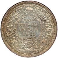 British India. Rupee, 1911-C. NGC MS64 - 2