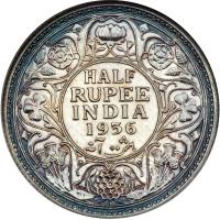 British India. ½ Rupee, 1936-B. NGC MS63 - 2