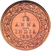 India - British. 1/12 Anna, 1926-B. NGC MS64 - 2