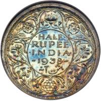 British India. ½ Rupee, 1938-C. NGC MS63 - 2