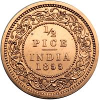 British India. ½ Pice, 1899-C. BU - 2