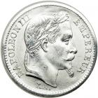 France. Platinum 20 Francs, 1863-BB. BU