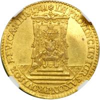 German States - Saxony. Ducat, 1741. NGC EF - 2